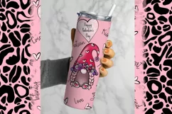 Tumbler Sublimation Valentine Gnome Bundle, 20 oz tumbler wrap, I Love You Png 