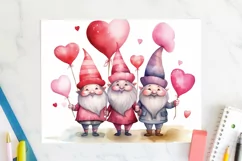 Valentine Gnomes 20 oz Tumbler Wrap JPG Sublimation Design Product Image 2