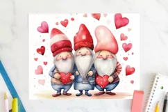 Valentine Gnomes 20 oz Tumbler Wrap JPG Sublimation Design Product Image 2