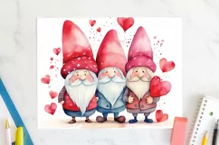Valentine Gnomes 20 oz Tumbler Wrap JPG Sublimation Design Product Image 2