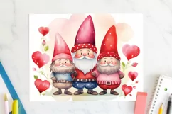 Valentine Gnomes 20 oz Tumbler Wrap JPG Sublimation Design Product Image 2