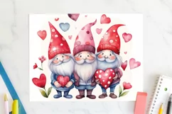 Valentine Gnomes 20 oz Tumbler Wrap JPG Sublimation Design Product Image 2