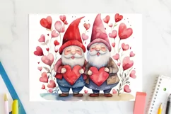 Valentine Gnomes 20 oz Tumbler Wrap JPG Sublimation Design Product Image 2