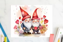 Valentine Gnomes 20 oz Tumbler Wrap JPG Sublimation Design Product Image 2