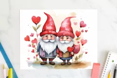 Valentine Gnomes 20 oz Tumbler Wrap JPG Sublimation Design Product Image 2