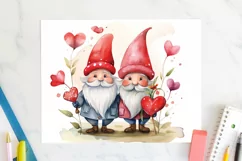 Valentine Gnomes 20 oz Tumbler Wrap JPG Sublimation Design Product Image 2