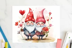 Valentine Gnomes 20 oz Tumbler Wrap JPG Sublimation Design Product Image 2
