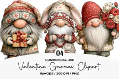 Valentine Gnomes Clipart Product Image 1