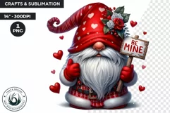 Valentines day Gnome PNG clipart , love gnome Product Image 1