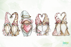 Valentine Gnomes Clipart. Product Image 1