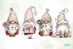 Valentine Gnomes Clipart. Product Image 1