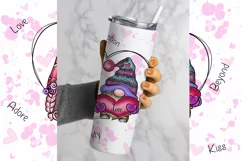 Tumbler Sublimation Valentine Gnome Bundle, 20 oz tumbler wrap, I Love You Png 