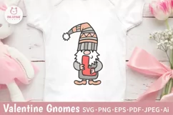 Valentine Gnomes with Word LOVE SVG Cut File for Baby Onesie