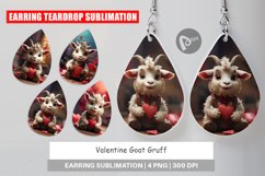 Earring Teardrop Valentine Goat Gruff Product Image 1