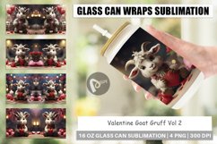 Glass Can Wraps Valentine Goat Gruff Product Image 1
