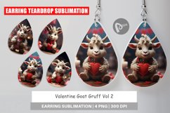 Earring Teardrop Valentine Goat Gruff Product Image 1