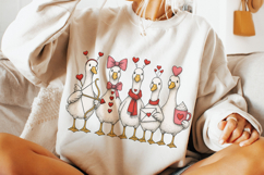 Cute Goose Valentine PNG, Goose Valentine's Day, Funny PNG Product Image 3