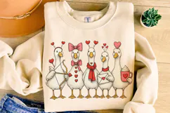 Cute Goose Valentine PNG, Goose Valentine's Day, Funny PNG Product Image 1