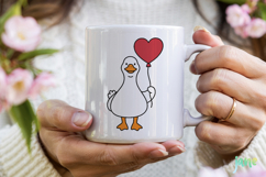 Valentine Goose SVG PNG Clipart Bundle Product Image 2