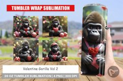 Tumbler Sublimation Wrap Valentine Gorilla Product Image 1