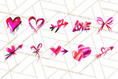 Graffiti Valentine PNG Clip Art, Street Art Hearts Love Product Image 2