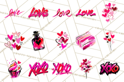 Graffiti Valentine PNG Clip Art, Street Art Hearts Love Product Image 5