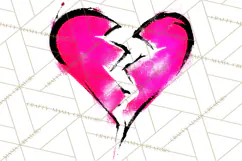 Graffiti Valentine PNG Clip Art, Street Art Hearts Love Product Image 3