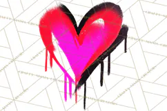 Graffiti Valentine PNG Clip Art, Street Art Hearts Love Product Image 2