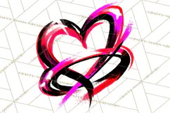Graffiti Valentine PNG Clip Art, Street Art Hearts Love Product Image 2