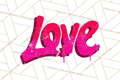 Graffiti Valentine PNG Clip Art, Street Art Hearts Love Product Image 3