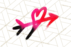 Graffiti Valentine PNG Clip Art, Street Art Hearts Love Product Image 4