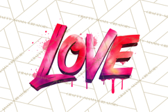 Graffiti Valentine PNG Clip Art, Street Art Hearts Love Product Image 5
