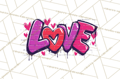 Graffiti Valentine PNG Clip Art, Street Art Hearts Love Product Image 3