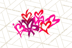 Graffiti Valentine PNG Clip Art, Street Art Hearts Love Product Image 4