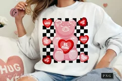 Retro Gummy Bear Candy Hearts PNG | Valentine's Day PNG Product Image 1