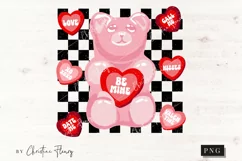 Retro Gummy Bear Candy Hearts PNG | Valentine's Day PNG Product Image 2