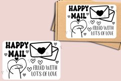 valentine happy mail presized label for thermal printer ready to print