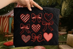 Valentine Heart &amp; Bow Coquette, Valentine Coquette Bow PNG Product Image 4