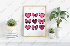 Valentine Heart &amp; Bow Clipart Product Image 3