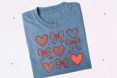 Valentine Heart &amp; Bow Coquette, Valentine Coquette Bow PNG Product Image 8