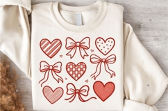 Valentine Heart &amp; Bow Coquette, Valentine Coquette Bow PNG Product Image 9