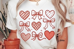 Valentine Heart &amp; Bow Coquette, Valentine Coquette Bow PNG Product Image 3