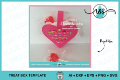 Valentine Heart Box SVG, Valentine Paper Box Treat Holder Product Image 7