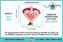 Valentine Heart Box SVG, Valentine Paper Box Treat Holder Product Image 2