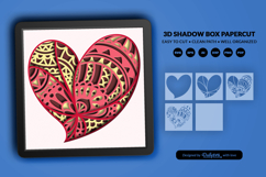 Valentine Heart Decorative 3D Shadow Box Product Image 2