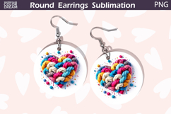 Heart Round Earrings | Valentine Round Earrings Product Image 1