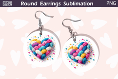 Heart Round Earrings | Valentine Round Earrings Product Image 1