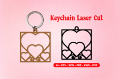 Valentine Heart Keychain Laser Cut SVG Product Image 2