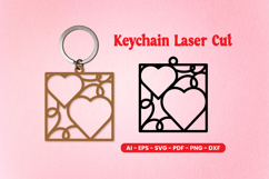Valentine Heart Keychain Laser Cut SVG Product Image 4