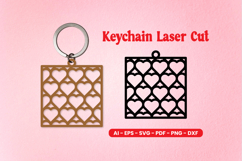 Valentine Heart Keychain Laser Cut SVG Product Image 1
